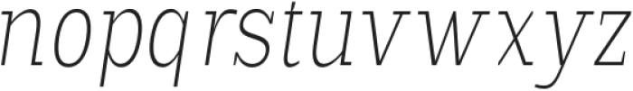 Scolver Extra Light Condensed Italic otf (200) Font LOWERCASE