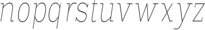 Scolver Thin Condensed Italic otf (100) Font LOWERCASE