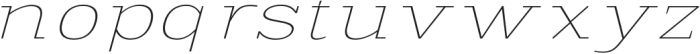 Scolver Thin Expanded Italic otf (100) Font LOWERCASE