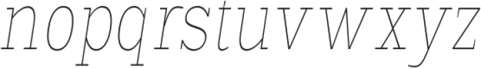 Scolver Thin Slant Condensed otf (100) Font LOWERCASE