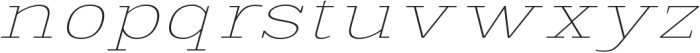 Scolver Thin Slant Expanded otf (100) Font LOWERCASE