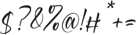 Scottmid Blissful Italic otf (400) Font OTHER CHARS