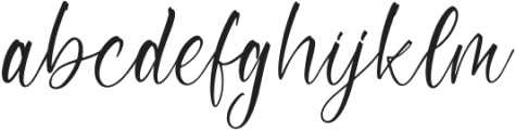 Scottmid Blissful Italic otf (400) Font LOWERCASE