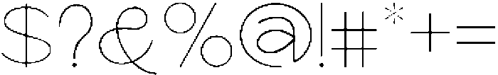 Scramble Thin otf (100) Font OTHER CHARS