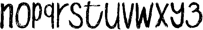 Scratch otf (400) Font LOWERCASE