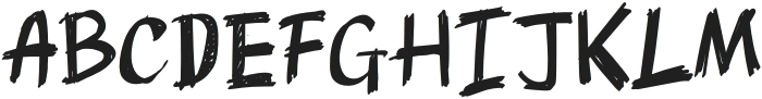 Scratchy - 1 Regular otf (400) Font UPPERCASE