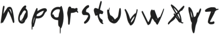 Scrawny Cat Regular otf (400) Font LOWERCASE