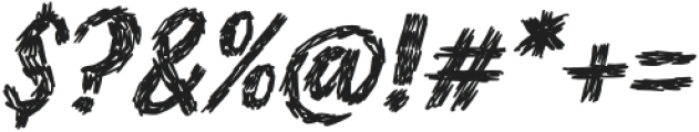 Scribble Dribble Fill-Slanted otf (400) Font OTHER CHARS