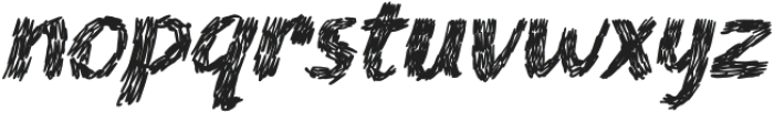 Scribble Dribble Fill-Slanted otf (400) Font LOWERCASE