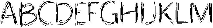 Scribble Regular otf (400) Font UPPERCASE