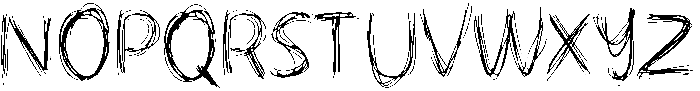 Scribble Regular otf (400) Font UPPERCASE