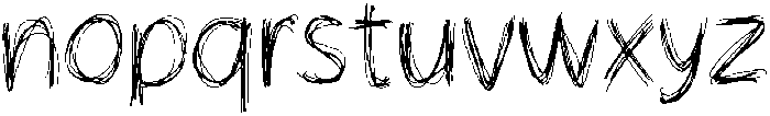 Scribble Regular otf (400) Font LOWERCASE