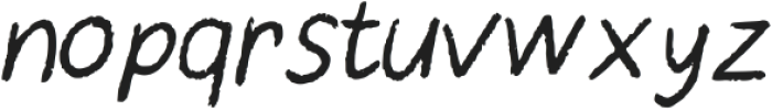 Scribble Stories Italic otf (400) Font LOWERCASE