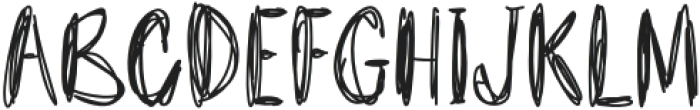 Scribbled font Regular otf (400) Font UPPERCASE
