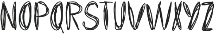 Scribbled font Regular otf (400) Font UPPERCASE