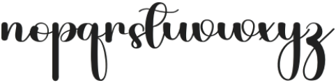 Script Style Regular otf (400) Font LOWERCASE