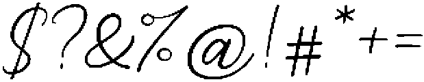 Script otf (400) Font OTHER CHARS