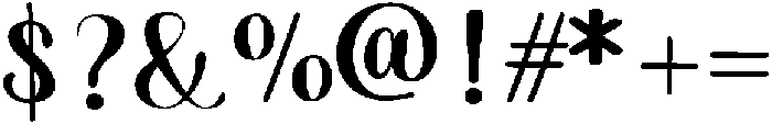 Script otf (400) Font OTHER CHARS