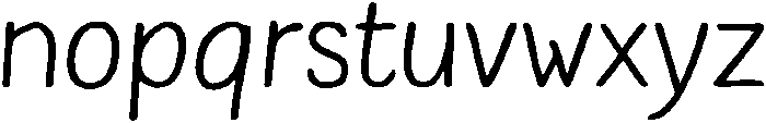 Script otf (400) Font LOWERCASE