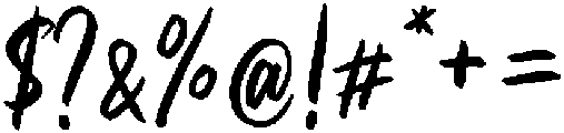 Script otf (400) Font OTHER CHARS