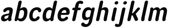 Scheme Regular Italic Font LOWERCASE