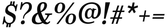 Schorel Condensed Demi Italic Font OTHER CHARS