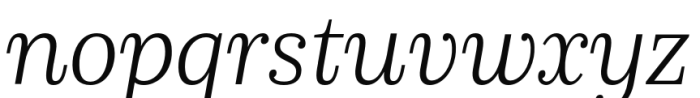 Schorel Condensed Light Italic Font LOWERCASE