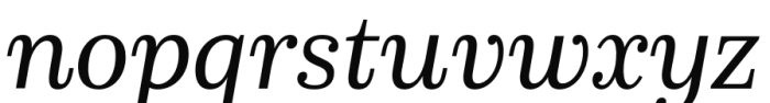 Schorel Condensed Regular Italic Font LOWERCASE