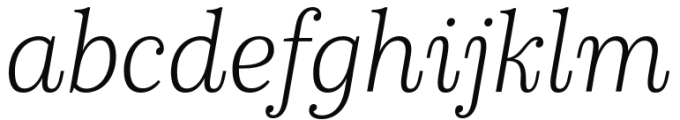 Schorel Condensed Thin Italic Font LOWERCASE