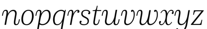 Schorel Condensed Thin Italic Font LOWERCASE