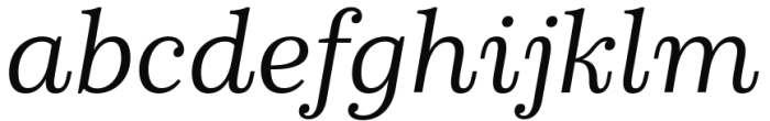 Schorel Extended Book Italic Font LOWERCASE