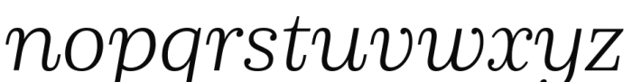 Schorel Extended Light Italic Font LOWERCASE