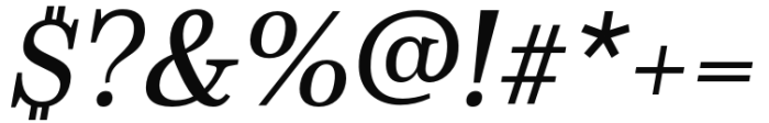 Schorel Extended Medium Italic Font OTHER CHARS