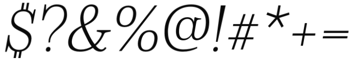 Schorel Extended Thin Italic Font OTHER CHARS