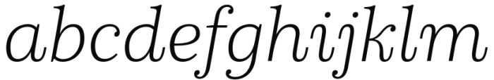 Schorel Extended Thin Italic Font LOWERCASE