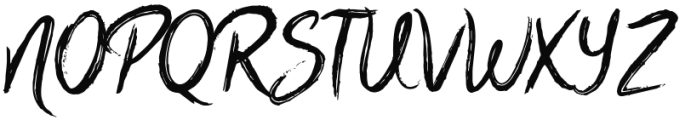 Scratched Brush Script Regular Font UPPERCASE