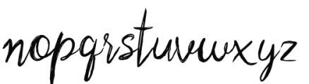 Scratched Brush Script Regular Font LOWERCASE