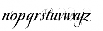 Scriptissimo Forte Swirls Middle Font LOWERCASE