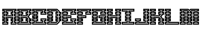 Scalelines Maze BRK Font UPPERCASE