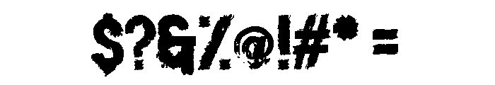 Scare Taker Font OTHER CHARS