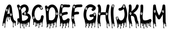 Scary Blood - Pesonal Use Font LOWERCASE