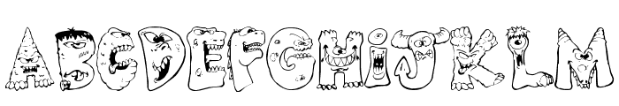Scary Monsters Font UPPERCASE