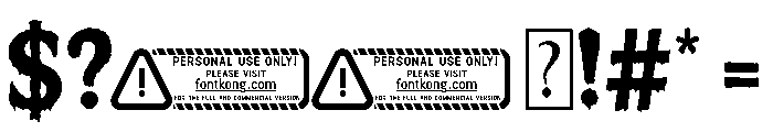 Scary PERSONAL USE ONLY! Font OTHER CHARS