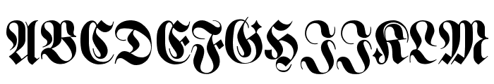 Schmale Halbfette Fraktur Font UPPERCASE