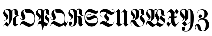 Schmale Halbfette Fraktur Font UPPERCASE