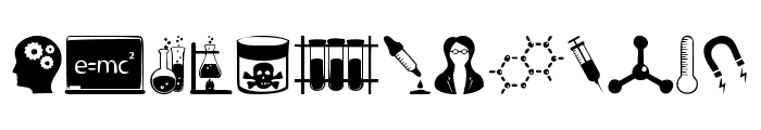 Science Icons Font UPPERCASE