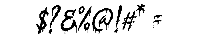 Scream Blood Font OTHER CHARS