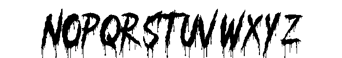 Scream Blood Font LOWERCASE