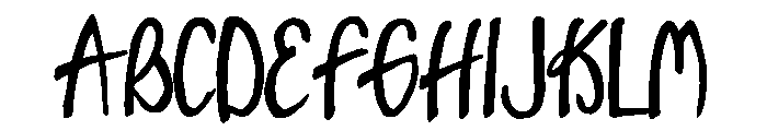 Screentime Font UPPERCASE