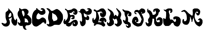 Screwy Melted Wax Font UPPERCASE